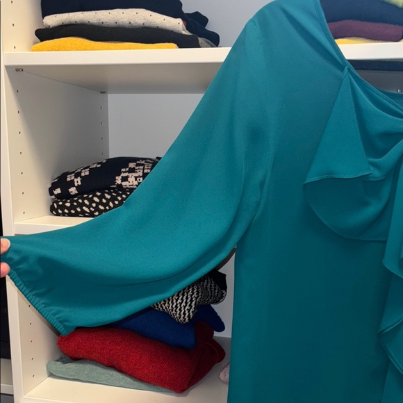 The Limited Blue Relaxed 3/4 Sleeve Blouse - Picture 6 of 6